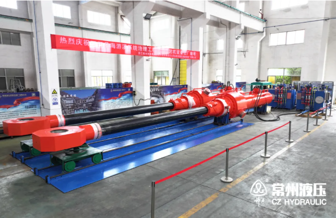三門縣海游溪系統治理工程液壓啟閉機驗收圓滿成功，創浙江省水利工程容量之最！
